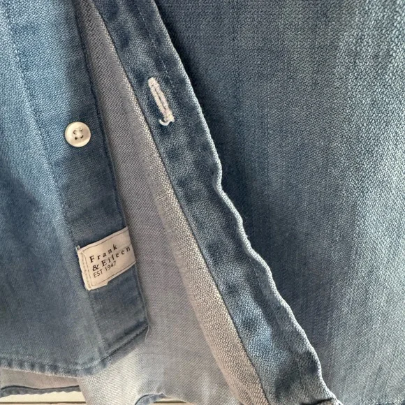 Frank & Eileen Mary shirt dress in vintage stonewashed indigo denim. Size Large. - Picture 8 of 10